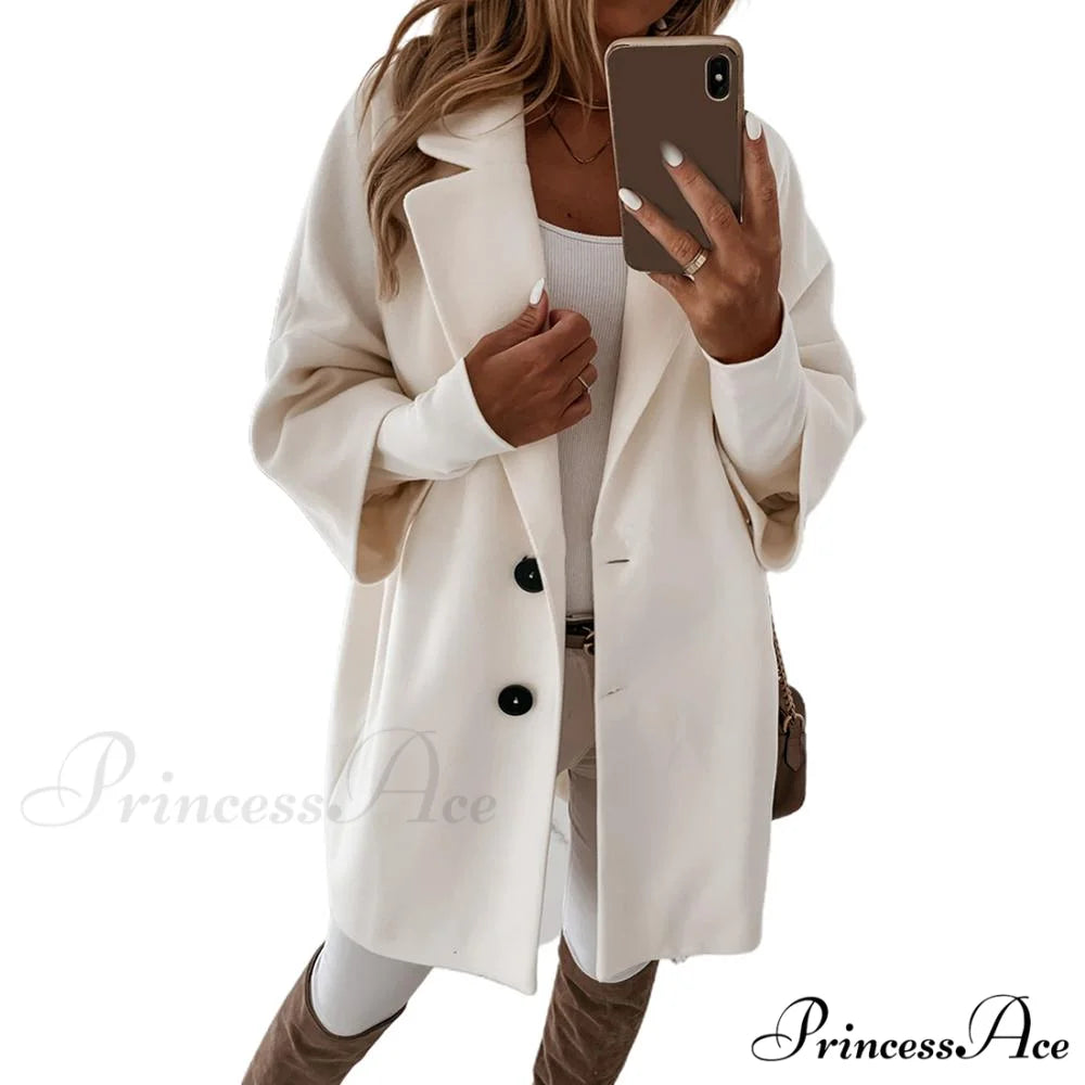 Casual Woolen long Overcoat