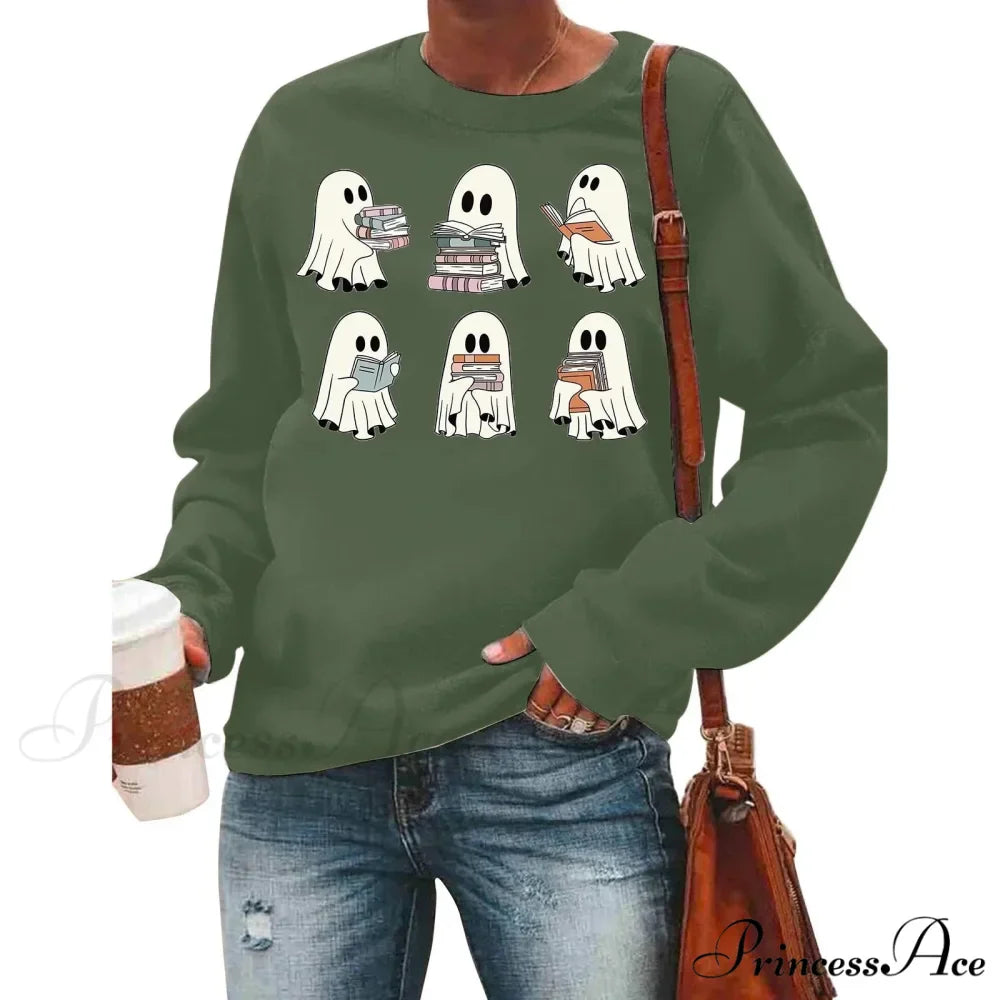 Casual Y2K Graphic Fun Cute Reading Hoodie