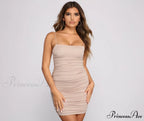 Casually Slay Square Charming Neck Ruched Mini Dress