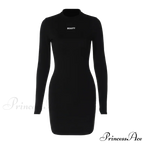 Causal Outdoor Going Out Street Style Long Sleeve Mini Dress