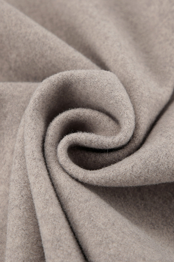 Vintage Brown V-Neck Wool Coat