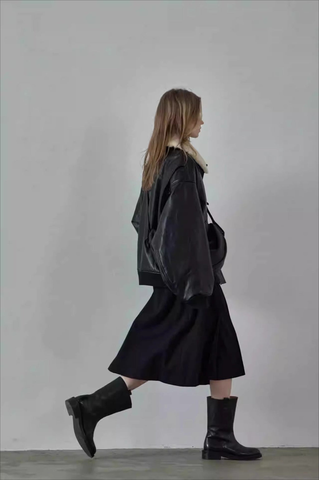 Spring Oversized Faux Leather Coat