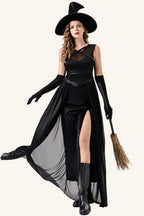 Black Vampire Witch Cosplay Stage Performance Maxi Dress