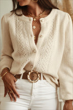 Vintage Hollow Out Knit Cardigan Sweater