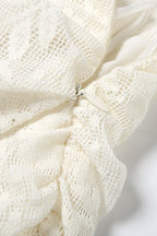 High Waist Mesh Asymmetrical Skirt