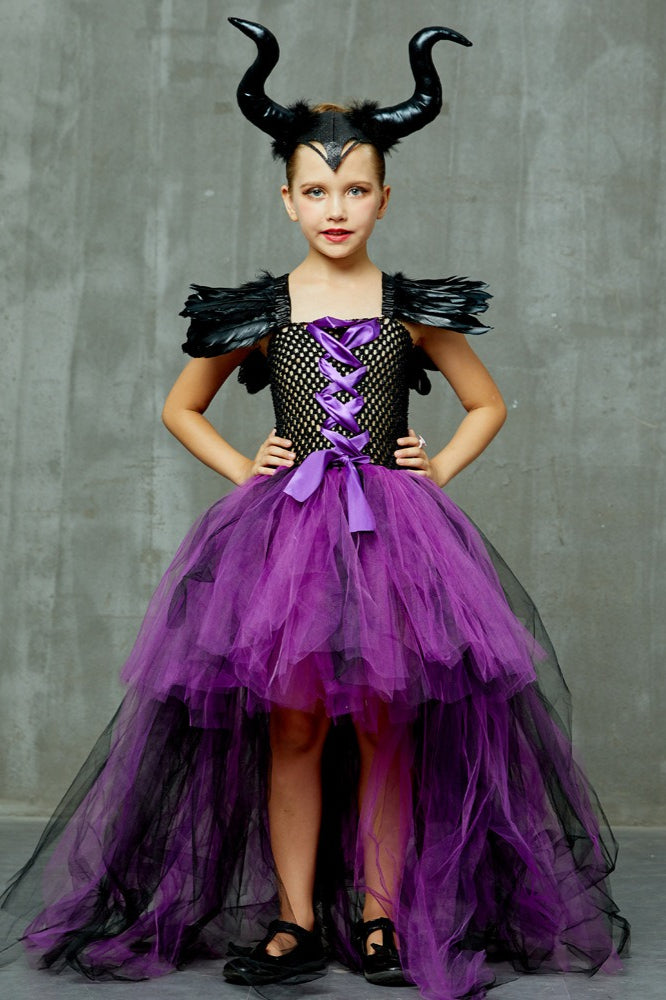 Dark Queen Dress Kid Halloween Costume