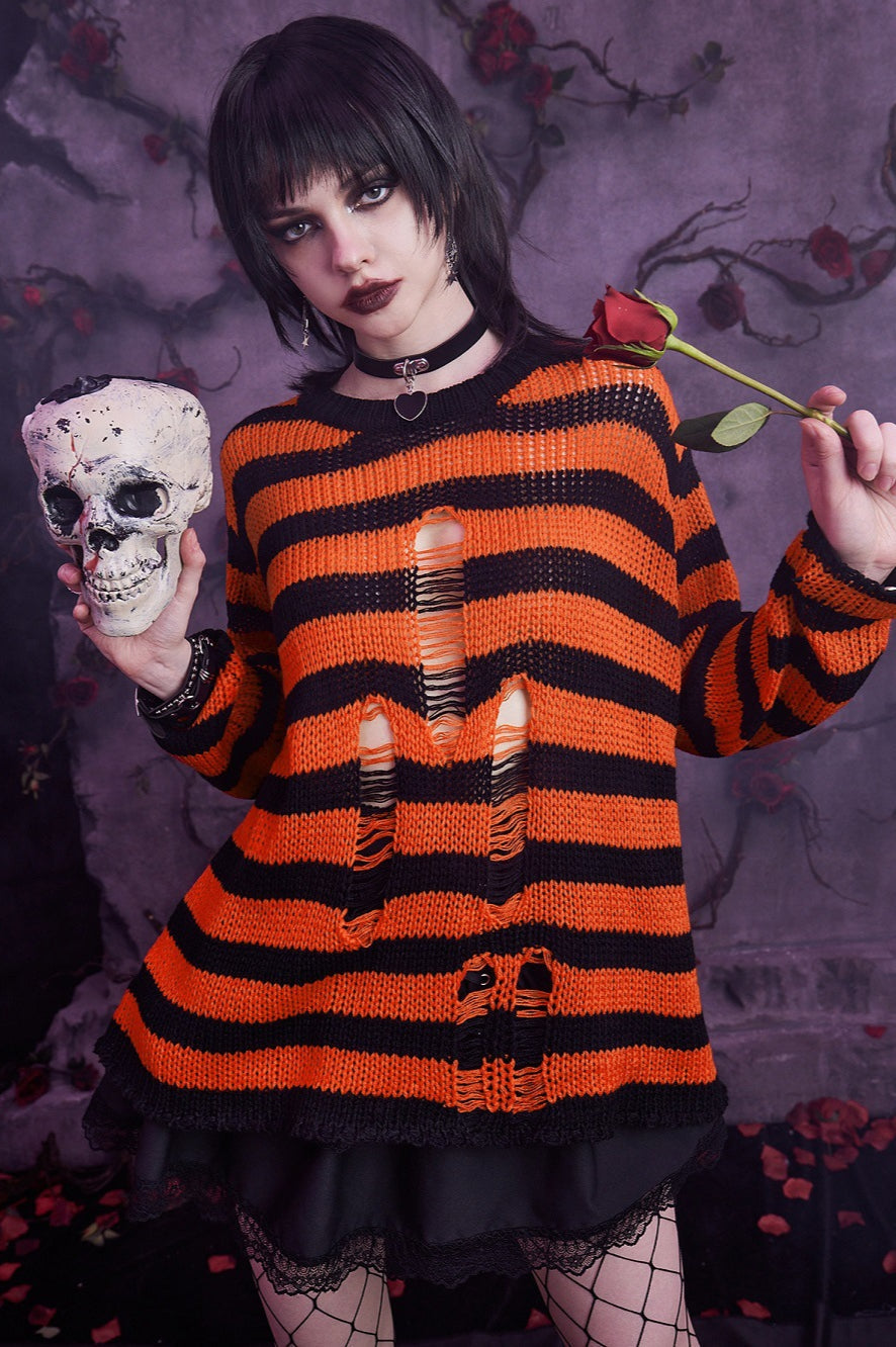 Hot Style Hollow Knit Halloween Sweater
