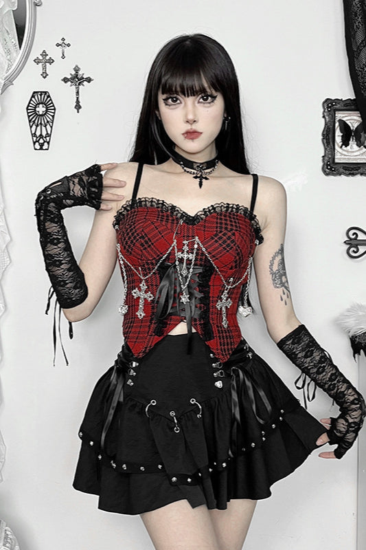 Heavy Metal Bodycon Mini Skirt