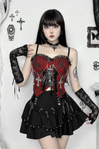 Heavy Metal Bodycon Mini Skirt