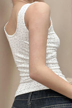 Striped V Neck Tie Crop Blouse