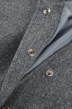 Stand Collar Wool Blend Coat