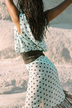 Polka Dot One Shoulder Two Pieces Set