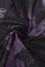 Sheer Mesh Print Bodycon Mini Dress