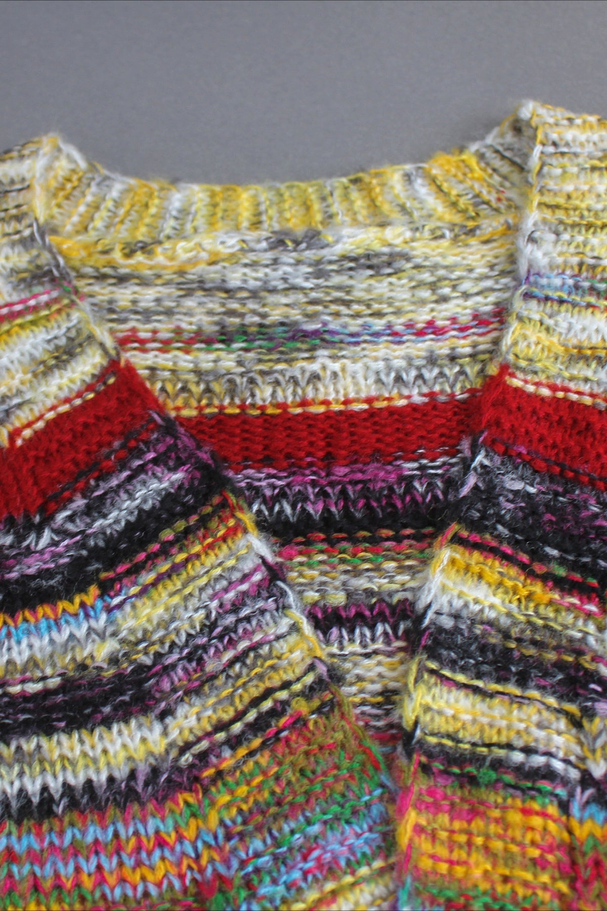 Vintage Striped Long Sleeve Knit Cardigan