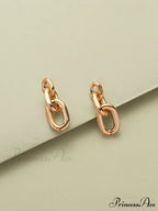 Chain Design Drop Earrings