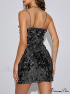 Chain Sequined Stylish Irregular Dress