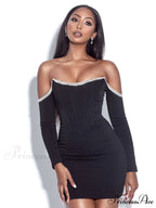Chains Vestidos Party Black Bandage Dress