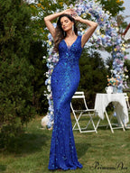 Champagne Sequin Mermaid Party Dress