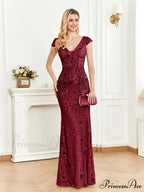 Champagne Sequin Mermaid Party Dress