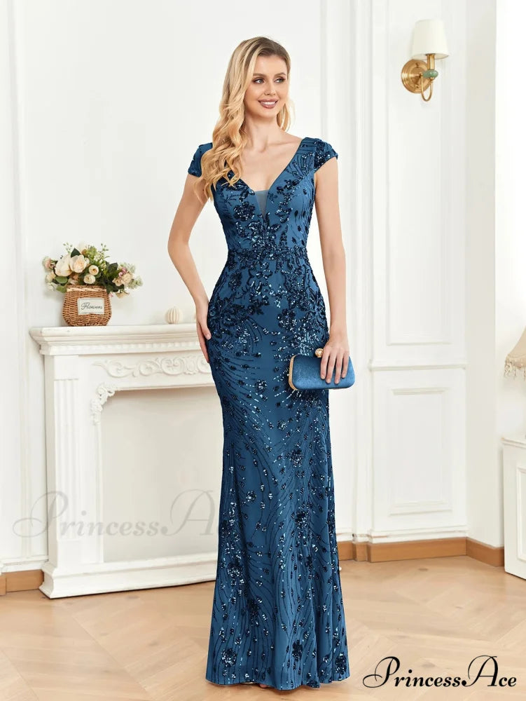 Champagne Sequin Mermaid Party Dress