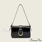 Changeable Band Patent Leather Satchel Bag