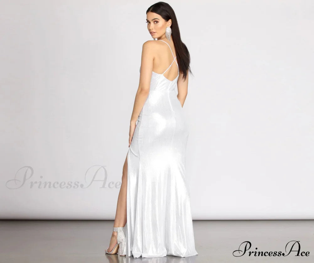 Charlie Metallic Stylish Knit Mermaid Dress