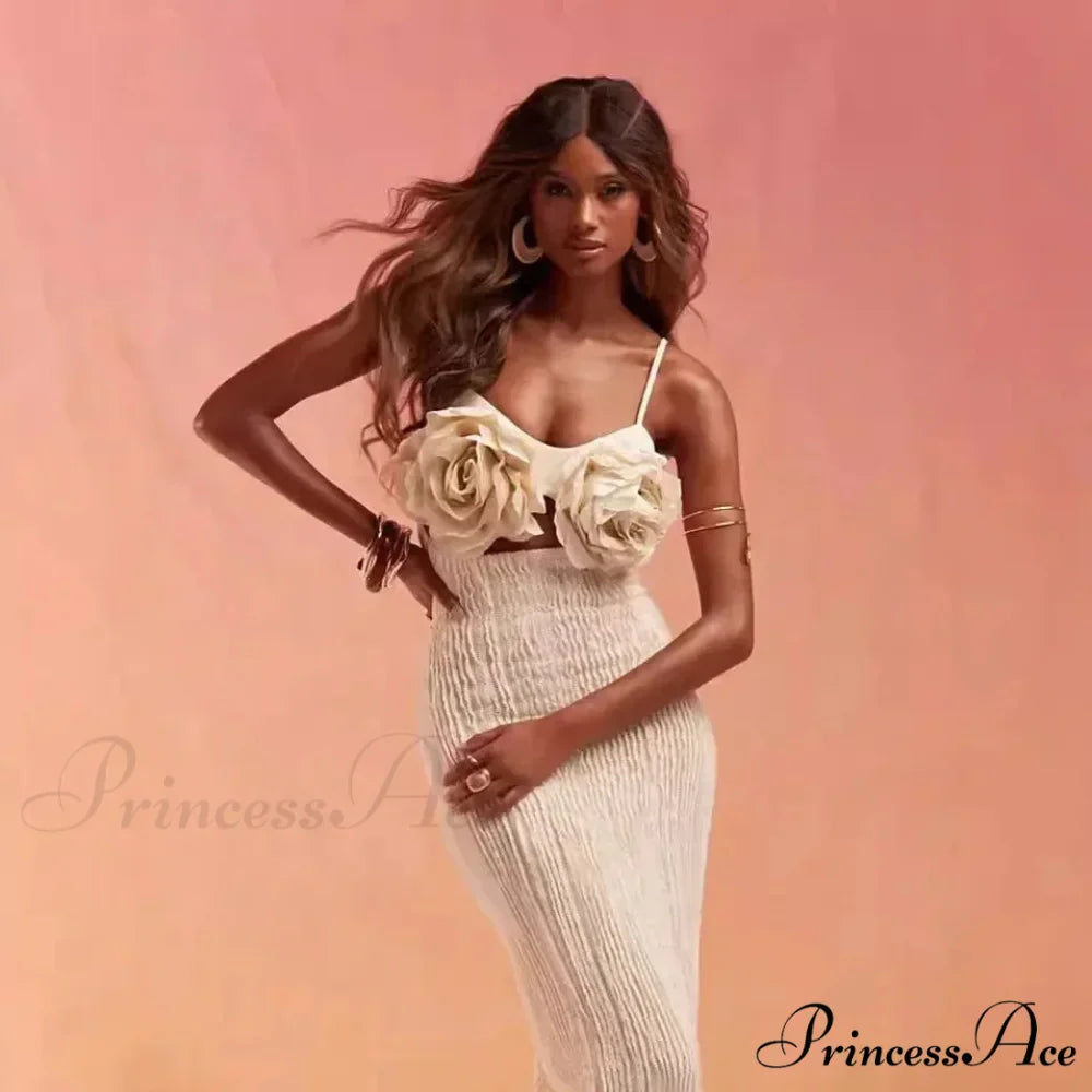 Charming and Seductive Flower Camisole Flower Dress