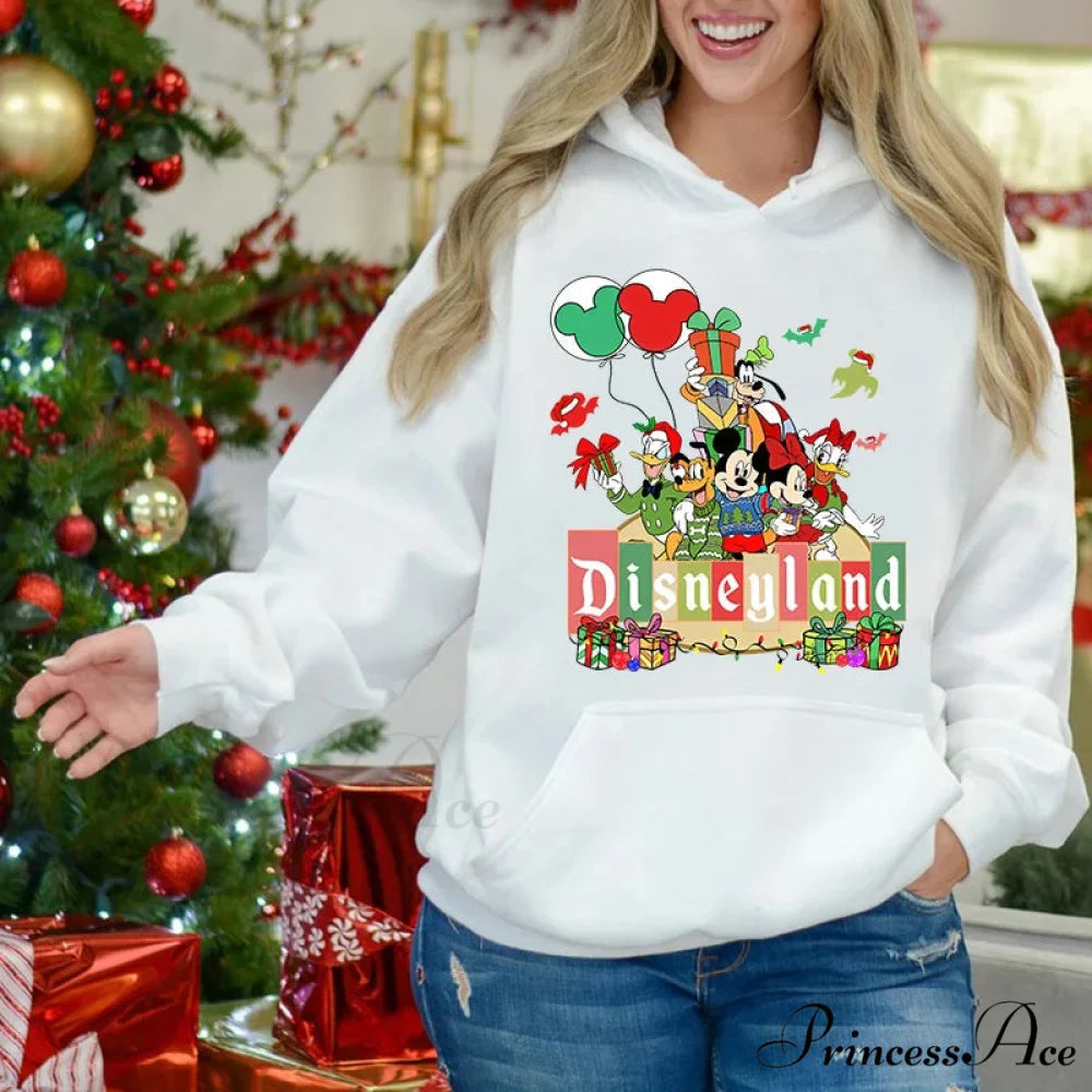 Charming Mickey Mouse Plus Velvet Sports Christmas Hoodie