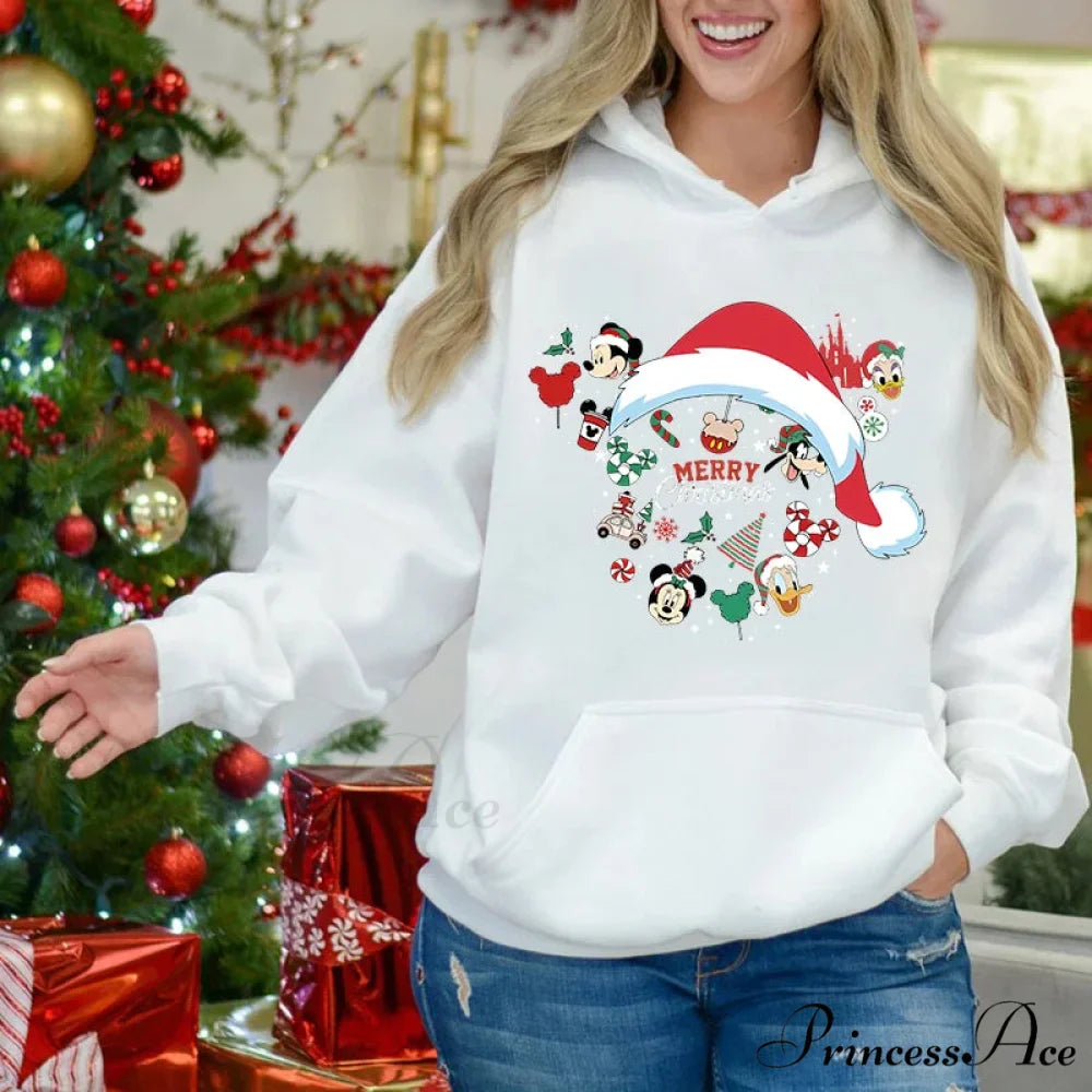 Charming Mickey Mouse Plus Velvet Sports Christmas Hoodie