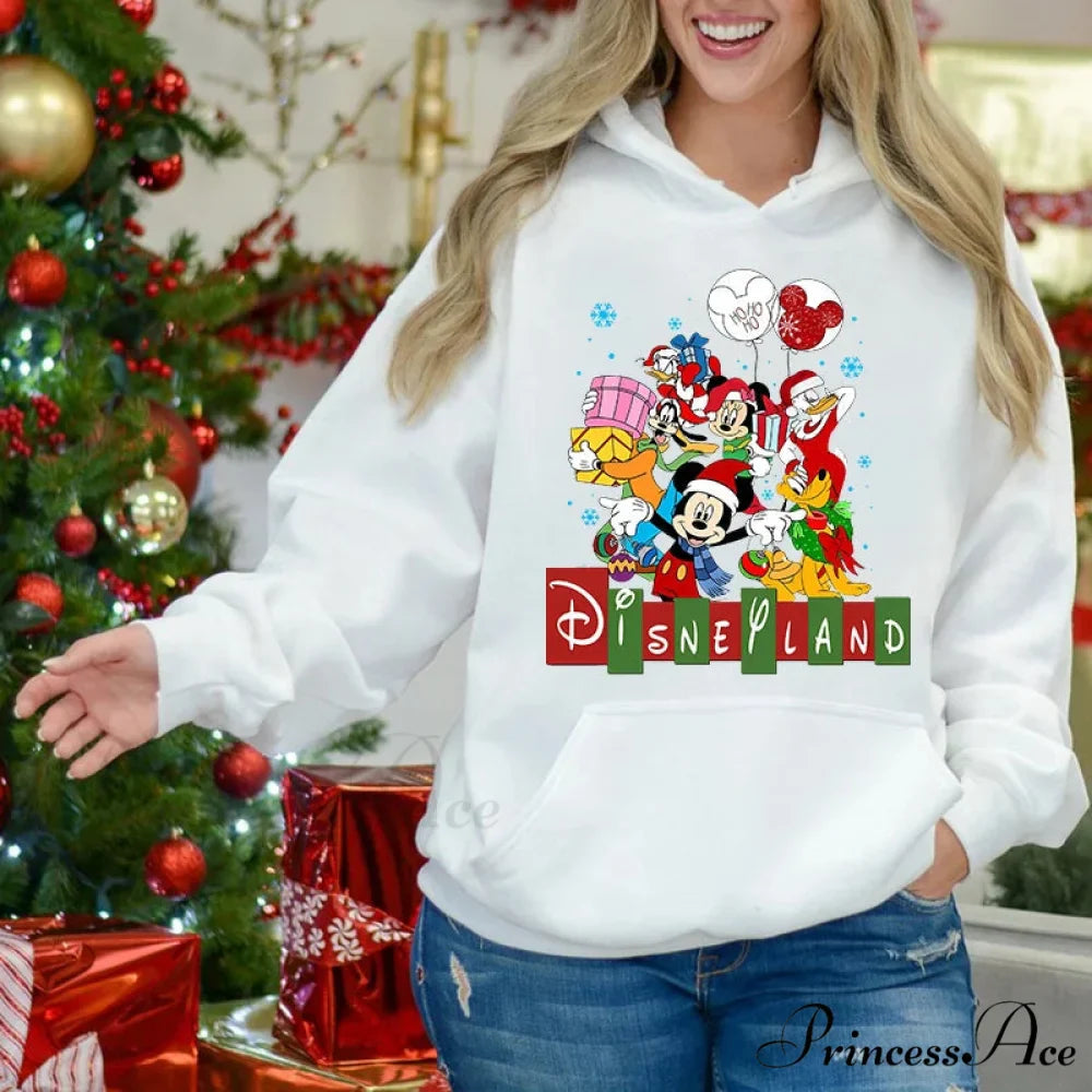 Charming Mickey Mouse Plus Velvet Sports Christmas Hoodie