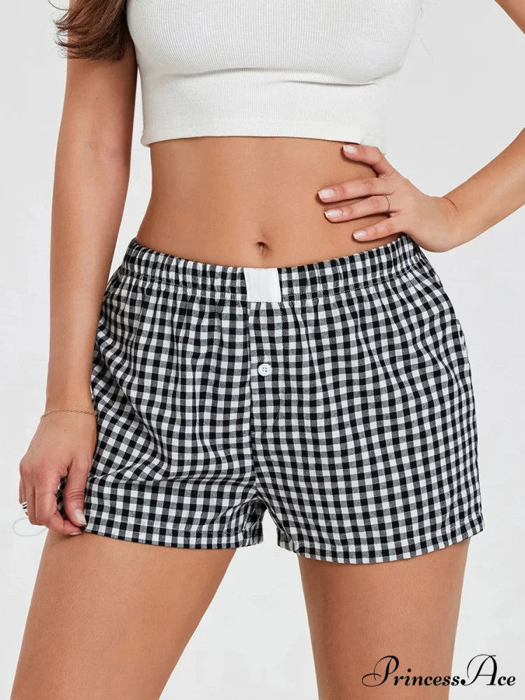 Checkered Baggy Lounge Short