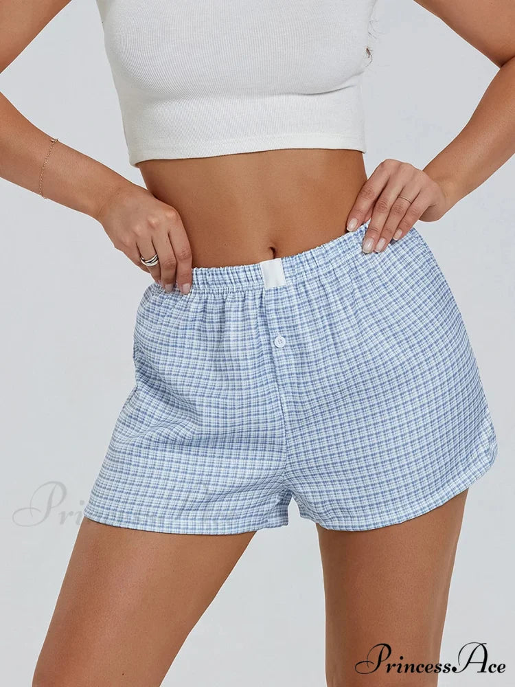 Checkered Baggy Lounge Short