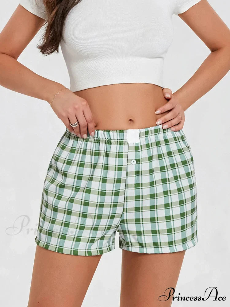 Checkered Baggy Lounge Short