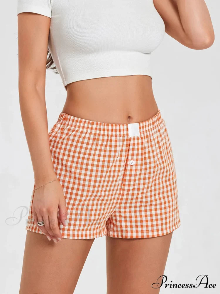 Checkered Baggy Lounge Short