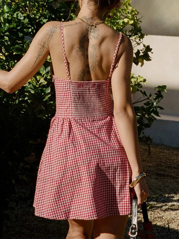 Checkered Beloved Mini Dress