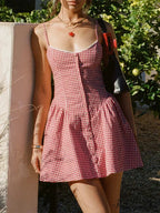 Checkered Beloved Mini Dress