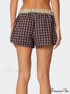 Checkered Boxer Stretchy Waist Short