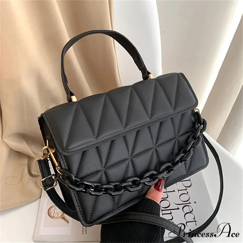 Checkered Chain Crossbody Bag Brand Designer