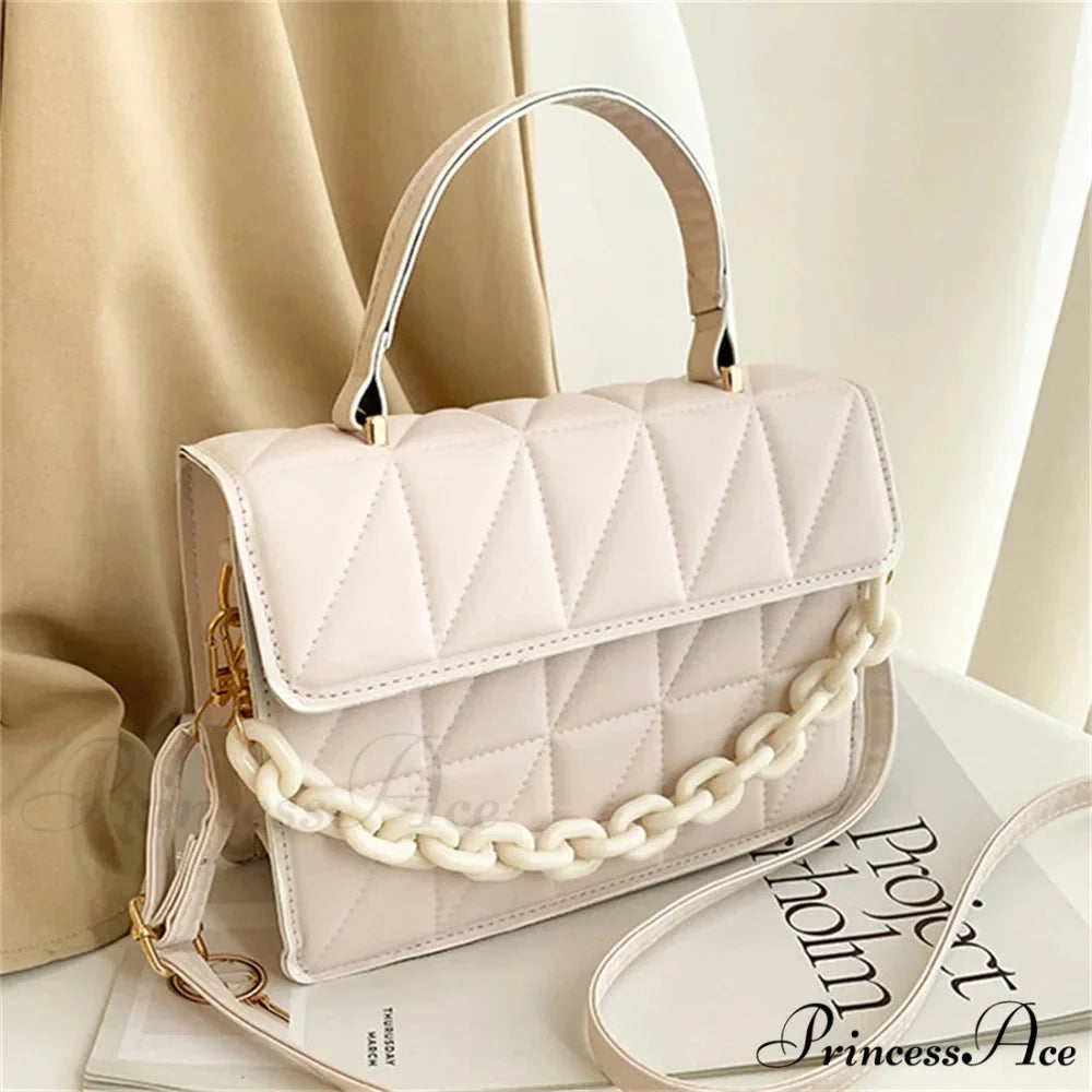 Checkered Chain Crossbody Bag Brand Designer