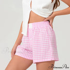 Checkered Different Button Lounge Short
