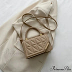 Checkered Faux Leather Designer Crossbody Purse
