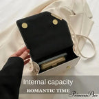 Checkered Faux Leather Designer Petite Crossbody Purse