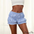 Checkered Frill Tiered Flounce Short