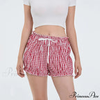Checkered Frilled Sleepwear Bloomer Short