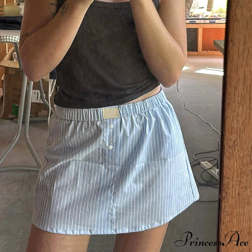 Checkered Gingham Short Skirt