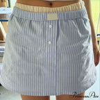 Checkered Gingham Short Skirt