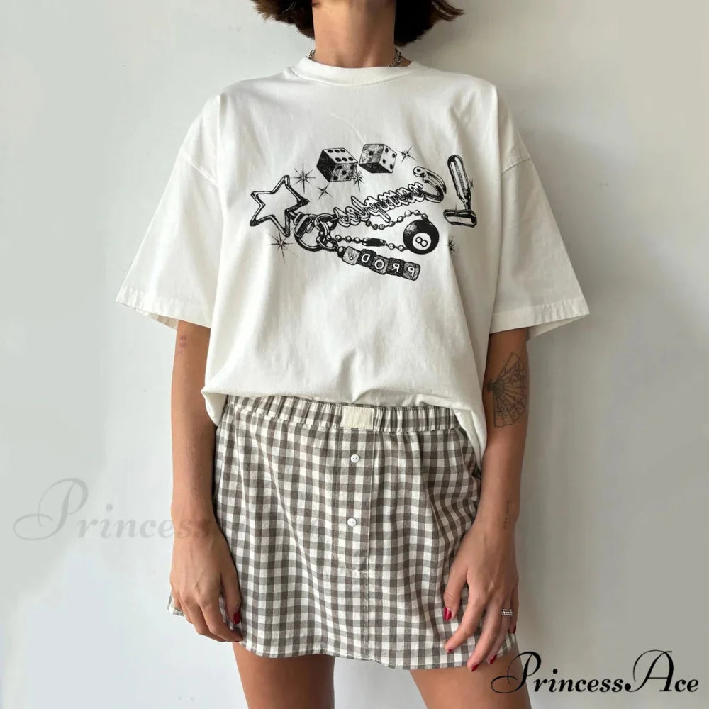 Checkered Gingham Short Skirt