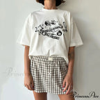 Checkered Gingham Short Skirt