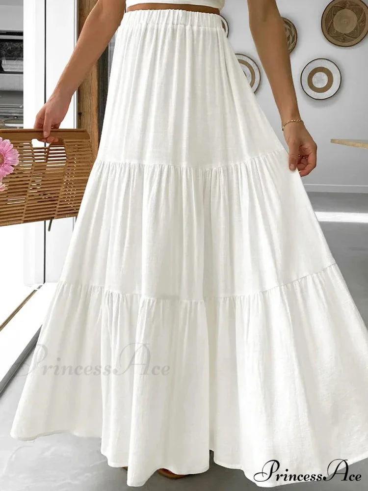 Checkered Layered Patchwork Skirt