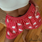 Checkered Line High-Waist Short